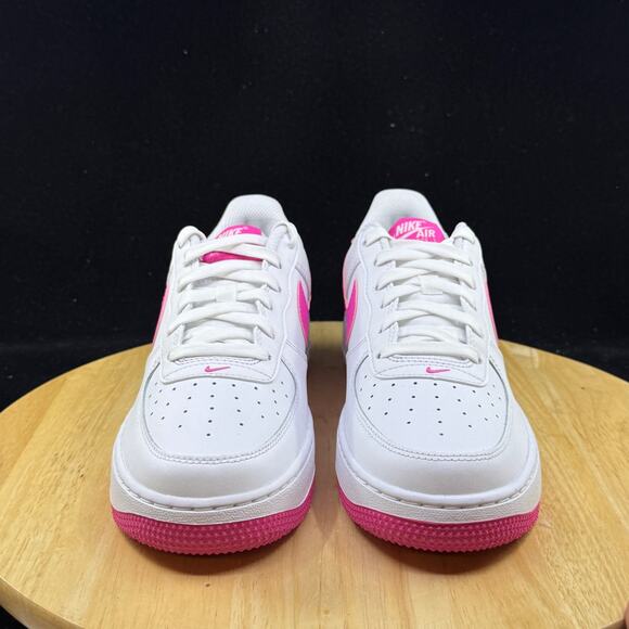 Nike Air Force 1 White/Laser Fuchsia (FV5948 102) Big Kid's 7Y Women’s 8.5 - Picture 6 of 10